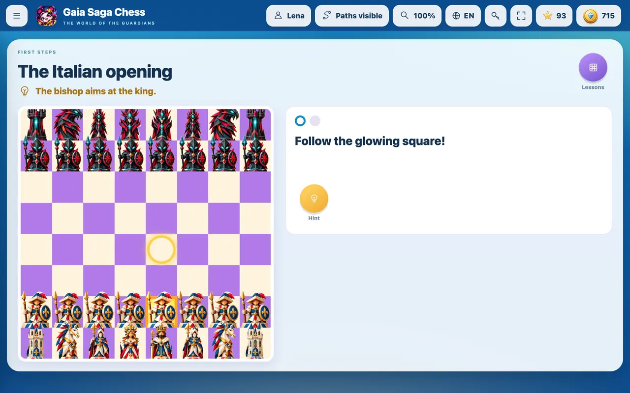 The Italian opening, move by move.